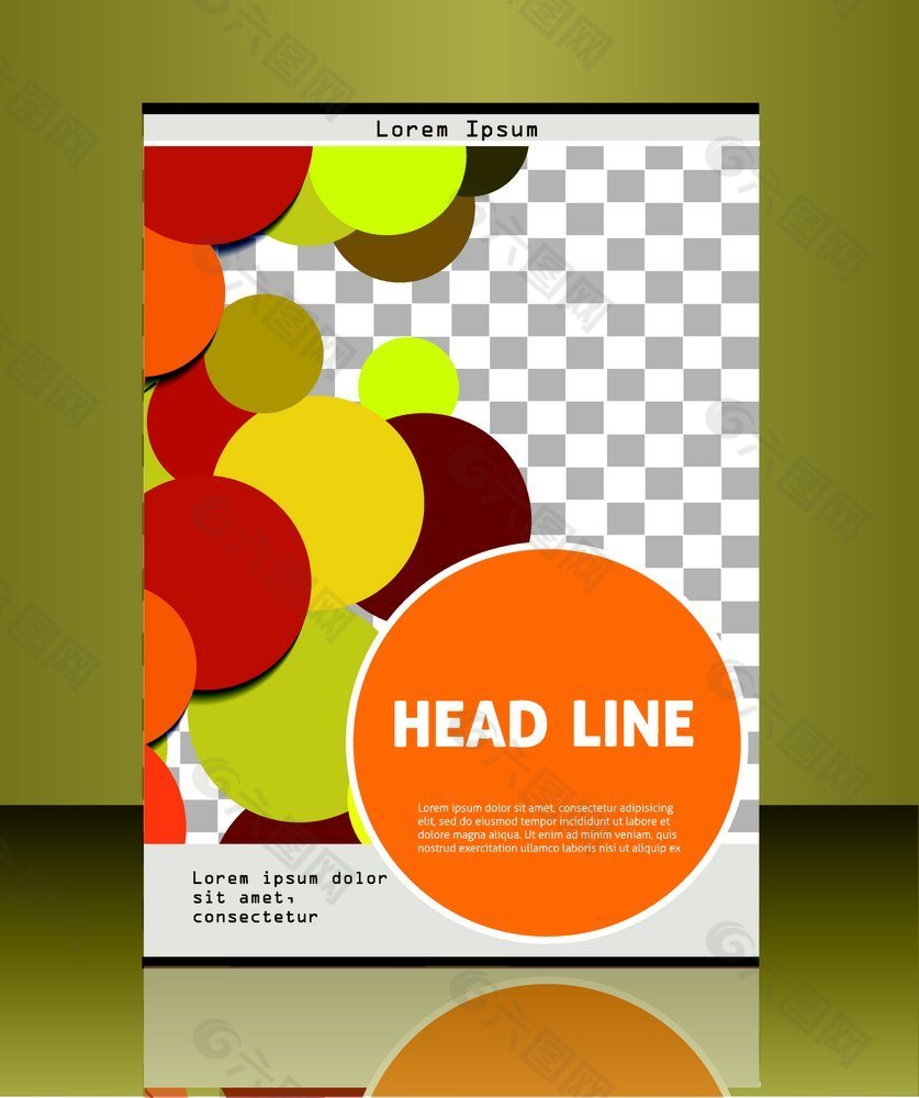 彩色环形商务传单图片